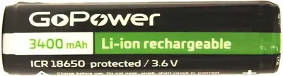 Аккумулятор GoPower 18650 Li-ion 3.6В 3400мАч / 00-00015350