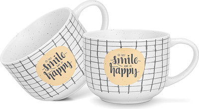 Набор кружек Fissman Smile Happy Checked 3732 (2шт)