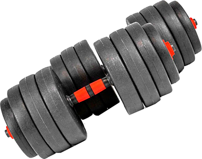 Набор гантелей AMETIST С соединительным грифом (40кг)