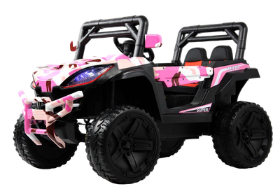 Детский автомобиль RiverToys L888LL (розовый камуфляж)