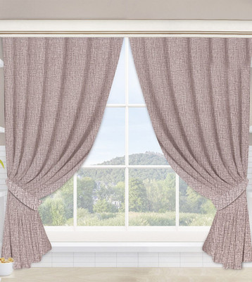 Комплект штор АртПостель Лен капучино для кухни с подхватом Ш.145.180