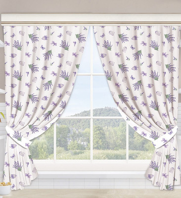 Комплект штор АртПостель Сиреневая дымка для кухни с подхватом Ш.145.180