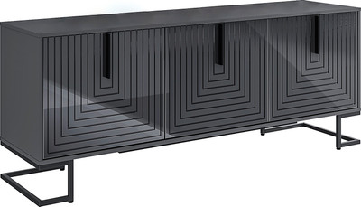 Тумба Involux Неаполь 212T100 (графит/черный глянец/черный)