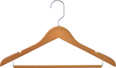 Деревянная вешалка-плечики No Brand AST8034 (45см)