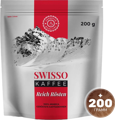 Кофе растворимый Swisso Kaffee Арабика 100% (200г., пакет)