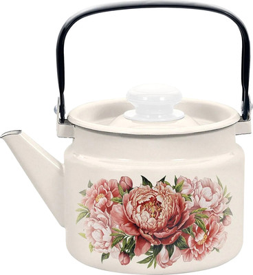 Чайник Лысьвенские эмали Букет пионов 27104П2