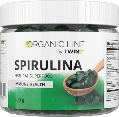 Пищевая добавка 1WIN Спирулина в таблетках (200г)