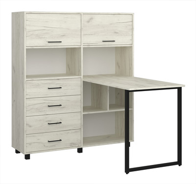 Письменный стол Премиум Персона-13 (дуб крафт белый)