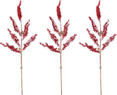 Ветка новогодняя GrandSiti 26188-3 / L30/53CM (3шт)