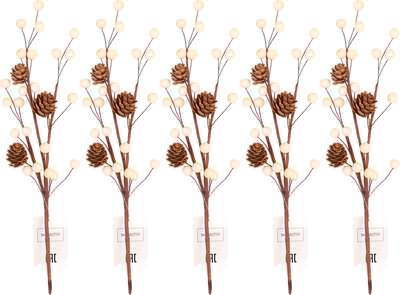 Ветка новогодняя GrandSiti 62735-5 / L33CM (5шт)