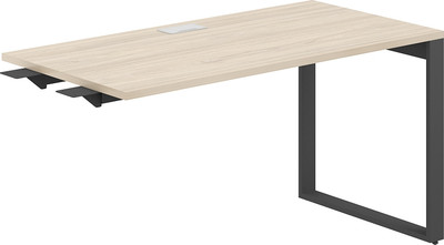 Стол модульный Norden 160x80x75 / AG.119.AR.L.72.AN (антрацит/серебро/акация равелло)