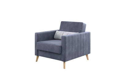 Кресло мягкое Мебельград Норд Стандарт (мора деним/мора серый)