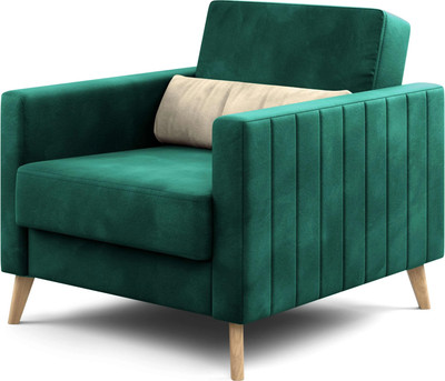 Кресло мягкое Мебельград Норд Стандарт (мора зеленый/мора бежевый)