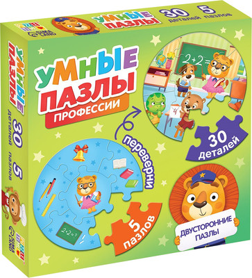 Развивающая игра Puzzle Time Умные пазлы. Профессии / 10405139 (5шт)