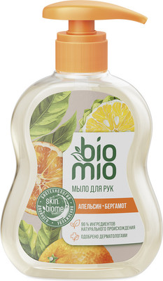 Мыло жидкое BioMio Natural Liquid Soap с эфирными маслами апельсина и бергамота (300мл)