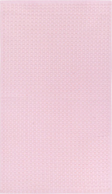 Полотенце АртПостель Вафельное Эмилия Клетка (40x70, пудровый)