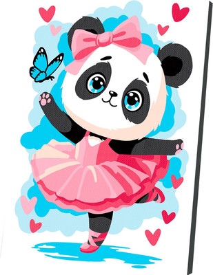 Картина по номерам Школа талантов Панда балерина / 10667306