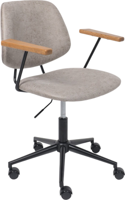 Кресло офисное AksHome Trix (экокожа винтажный светло-серый Watusi 09/черный)