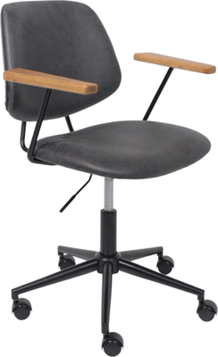 Кресло офисное AksHome Trix (экокожа винтажный черный Watusi 16/черный)