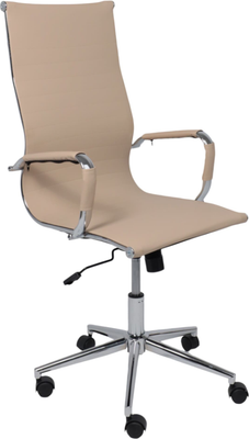 Кресло офисное AksHome Evelin (экокожа кремовый)