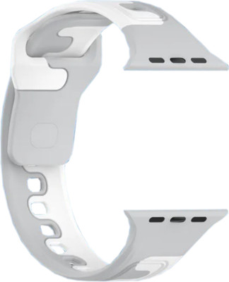 Ремешок для умных часов Bingo Double Colors для Apple Watch 42/44/45/49мм (серый/белый)