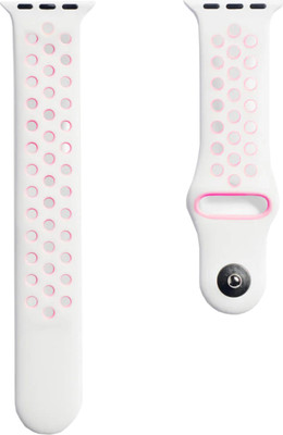 Ремешок для умных часов Bingo Sport для Apple Watch 42/44/45мм (S, белый/розовый)