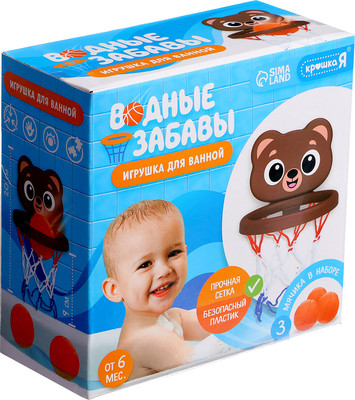 Набор игрушек для ванной Крошка Я Водные забавы. Мишка / 10534478
