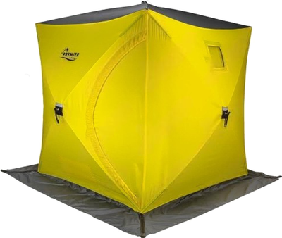 Палатка Premier Fishing Куб-2 зимняя / PR-WFSCI-180YG (желтый/серый)