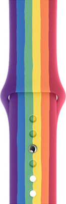 Ремешок для умных часов Bingo Silicone для Apple Watch 38/40/41мм (L, радуга)