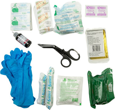 Аптечка автомобильная Чефи В полиэтиленовом пакете (новая комплектация)