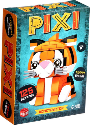 Микроконструктор Unicon Pixi. Тигрик 1011A-8 / 10114288 (125эл)
