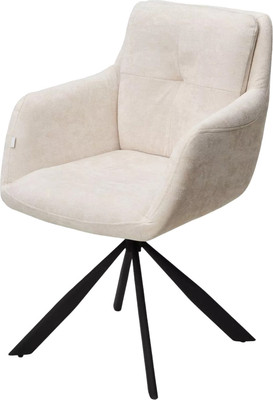 Стул M-City Федерико Данс 180 градусов поворотный / 480M05670 (Nordic 11 молочный/черный)