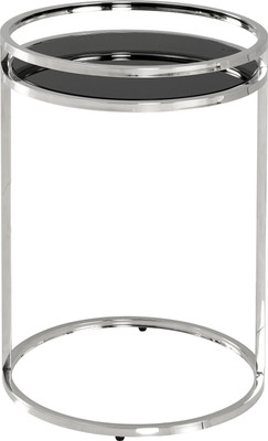 Журнальный столик Stool Group Гестия 41x60 / EET-079 (стекло черное/серебристый)