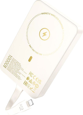 Портативное зарядное устройство Hoco Q24 10000mAh PD20W+QC3.0 MagSafe (молочный)