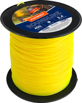 Леска для триммера PATRIOT Roundline D 2.4мм L 400м (400м, круглая, желтый)