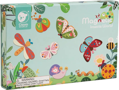 Развивающий игровой набор Classic World Книга игра Насекомые магнитная CW40056
