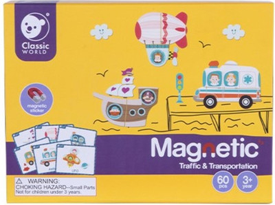 Развивающая игра Classic World Книга игра Транспорт магнитная CW20026