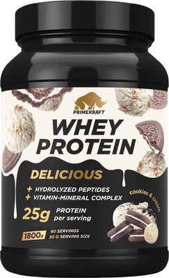Протеин Prime Kraft Whey Deliсious Печенье и крем (1800г)