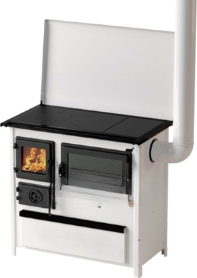 Печь отопительно-варочная MBS Trend D с плитой и крышкой R (белый)