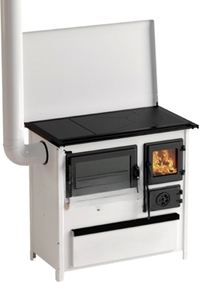 Печь отопительно-варочная MBS Trend с плитой и крышкой L (белый)