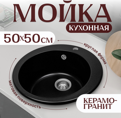 Мойка кухонная Saniteco Linea (оникс)