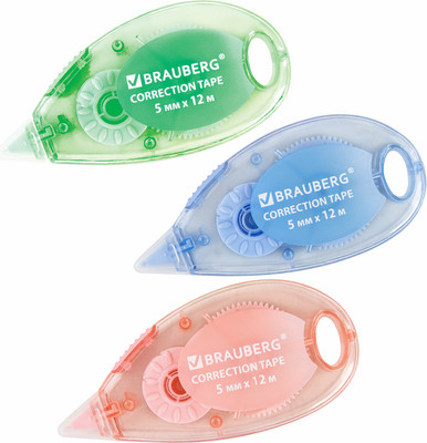 Корректор для текста Brauberg Pastel / 271252 (3шт)