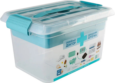 Контейнер для лекарств Полимербыт Smartbox Домашняя аптечка / 4348203 (6л)