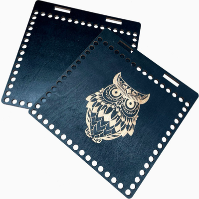 Набор заготовок для творчества ОМурМебель Сова Основы для вязания (черный)