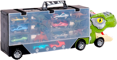 Автовоз игрушечный Автоград Грузовик. Диногонки 2. Машинки + динозавры 068-180 / 10499715