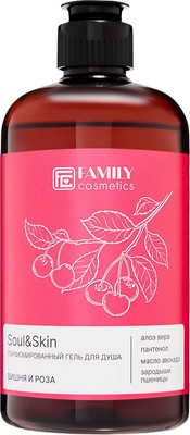 Гель для душа Family Cosmetics Вишня и Роза (470мл)