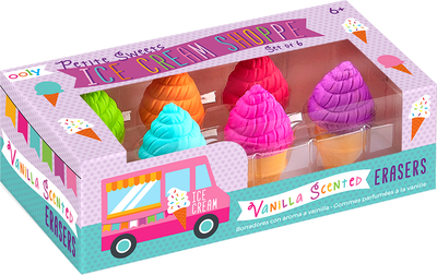 Набор ластиков OOLY Мороженное 112-061 (6шт)