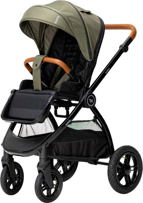 Детская прогулочная коляска Tomix Walker Lux Single / BD101SINGLLUX (Green/Shinny Black)