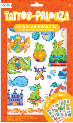 Набор временных татуировок OOLY Рыцари и драконы 176-012