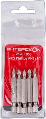 Набор бит Интерскол Phillips PH1х50 (25201.050)